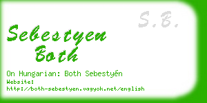 sebestyen both business card